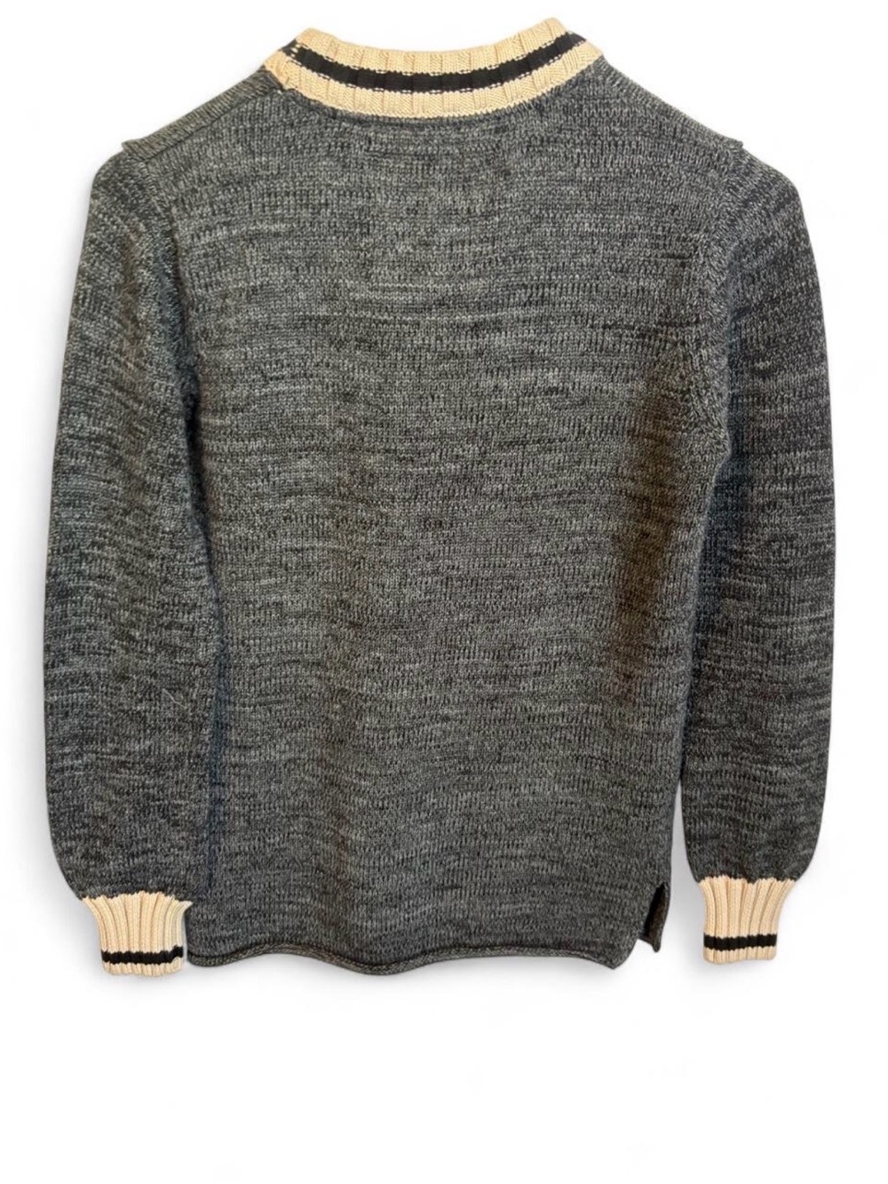 Missouri Tigers Gray Crewneck Sweater with Contrast Trim and Tiger Emblem - Picture 4 of 5